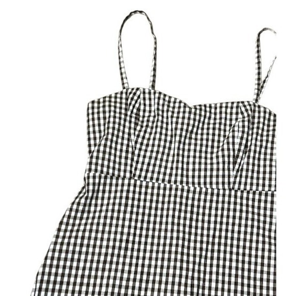 Honey Punch Brown Gingham Mini Dress Sundress Lined Womens Large Preppy Classic - Picture 10 of 15